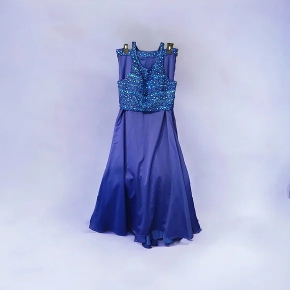Blush Prom | Dresses | Blush Prom 2 Piece Blue Jeweled Maxi 2 F | Poshmark Blush Prom | Dresses | Blush Prom 2 Piece Blue Jeweled Maxi 2 F | Poshmark